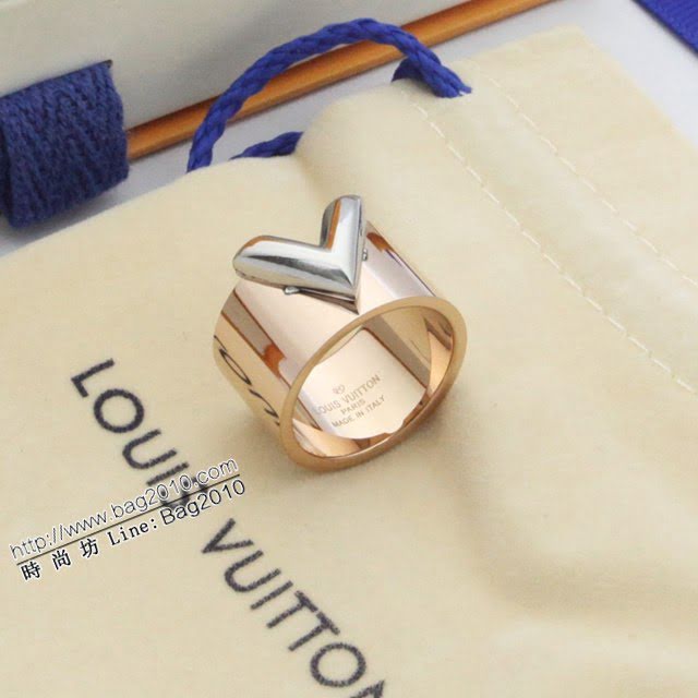 Louis Vuitton新款飾品 路易威登V字母琺瑯戒指 LV戒指間色戒指  zglv1882